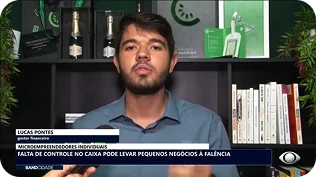 Lucas Pontes entrevistado no Band Cidade sobre falta de controle de caixa em microempreendedores individuais